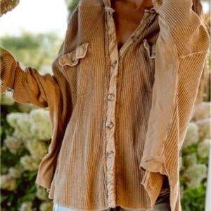 Free People One Scout Shacket (Fawn)